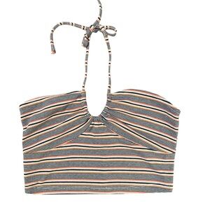 🌸Aeropostale Women’s Striped Halter Neck Crop Top - Size Small